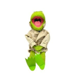 Vintage Kermit The Frog Fischer Price Detective Plush - 1981 - Missing Hat - 553